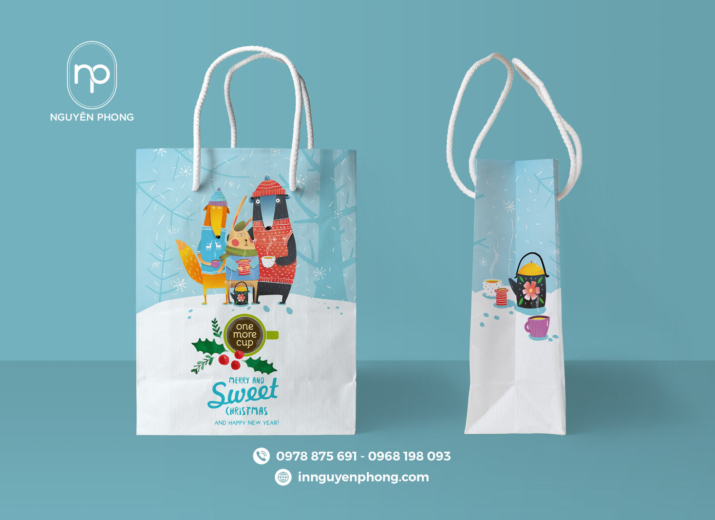 Mẫu túi giấy đựng cà phê thu hút 